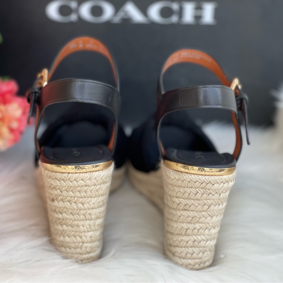 Coach Suede Black Wedges - Picture 5 of 15